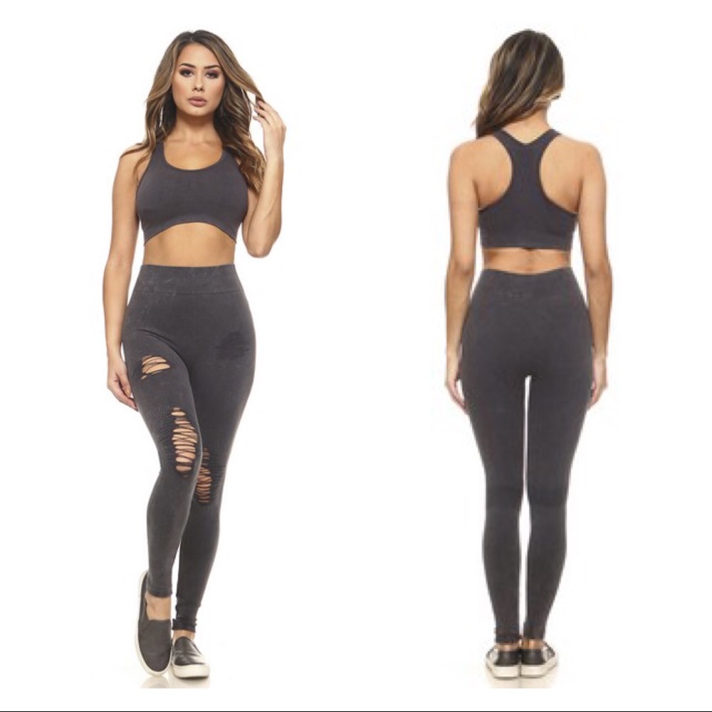 Sales ❗️Charcoal Distressed Vintage Washed Set
